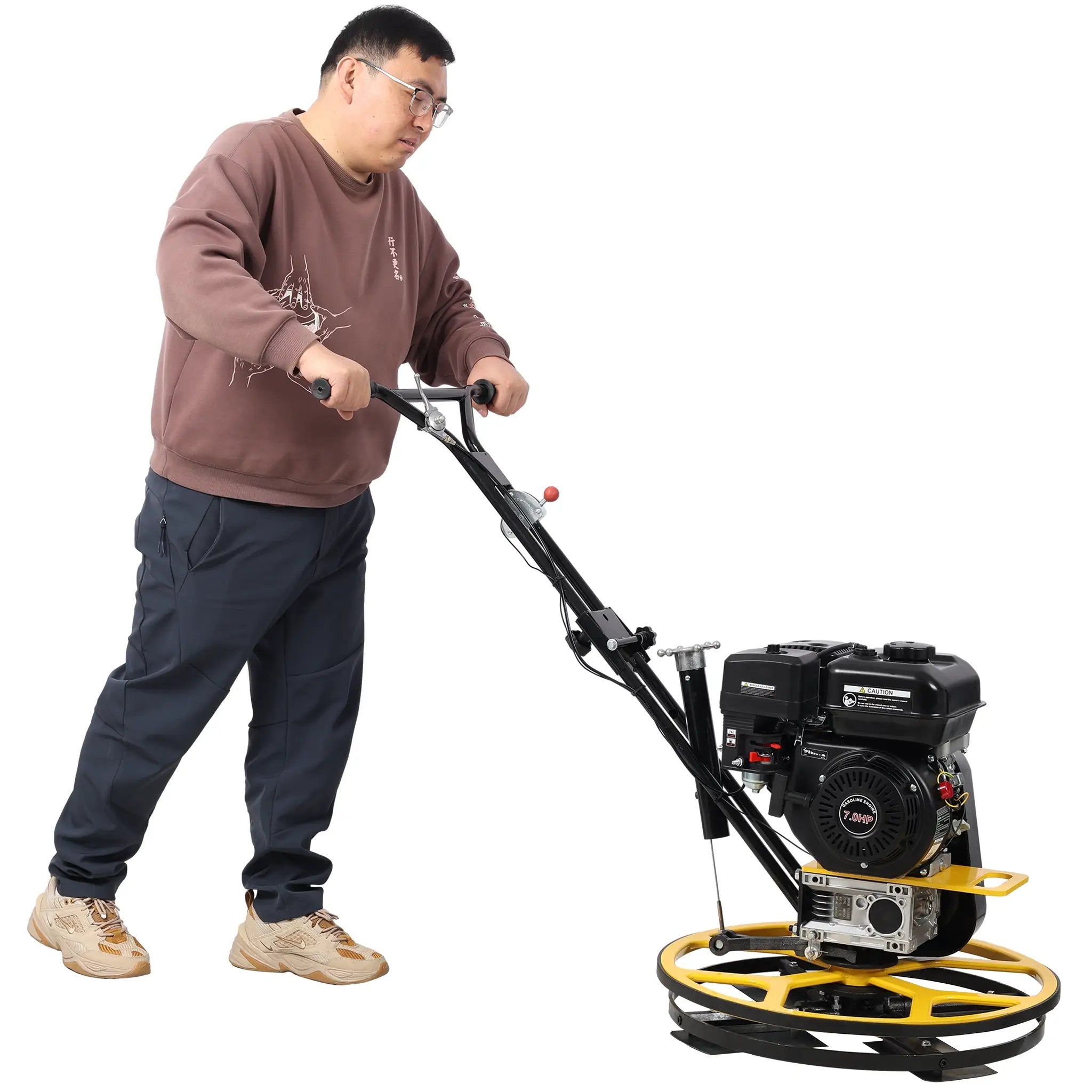 Power Trowel, 22.5" Walk-Behind Cement Trowel with Float Pan by HouseOfZazla