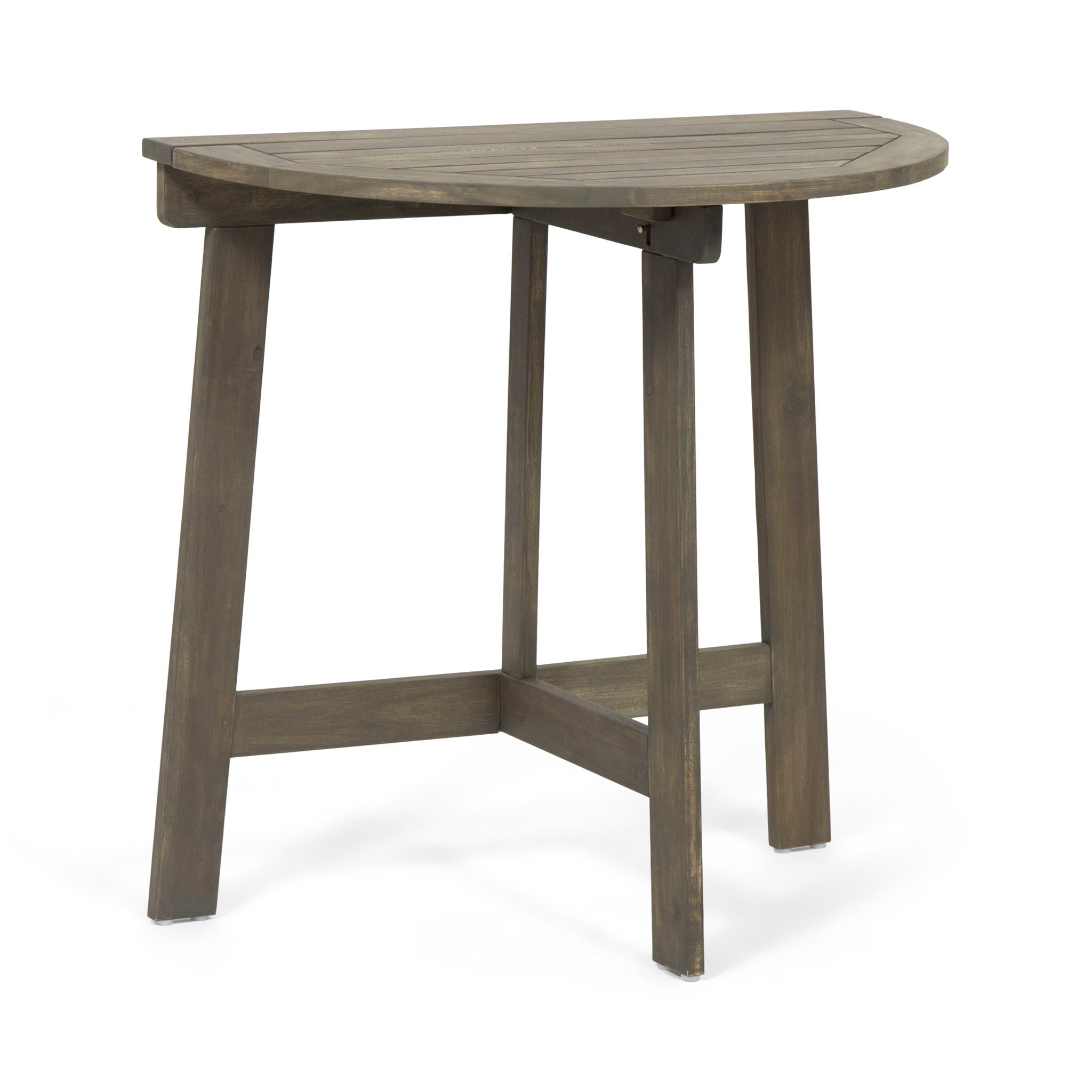 Outdoor Half Round Folding Acacia Wood Bistro Table by HouseOfZazla