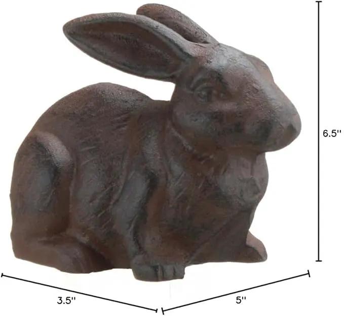 Full Bodied Cast Iron Rabbit Garden Figure by INsideOUT by GreenHaven Gardens