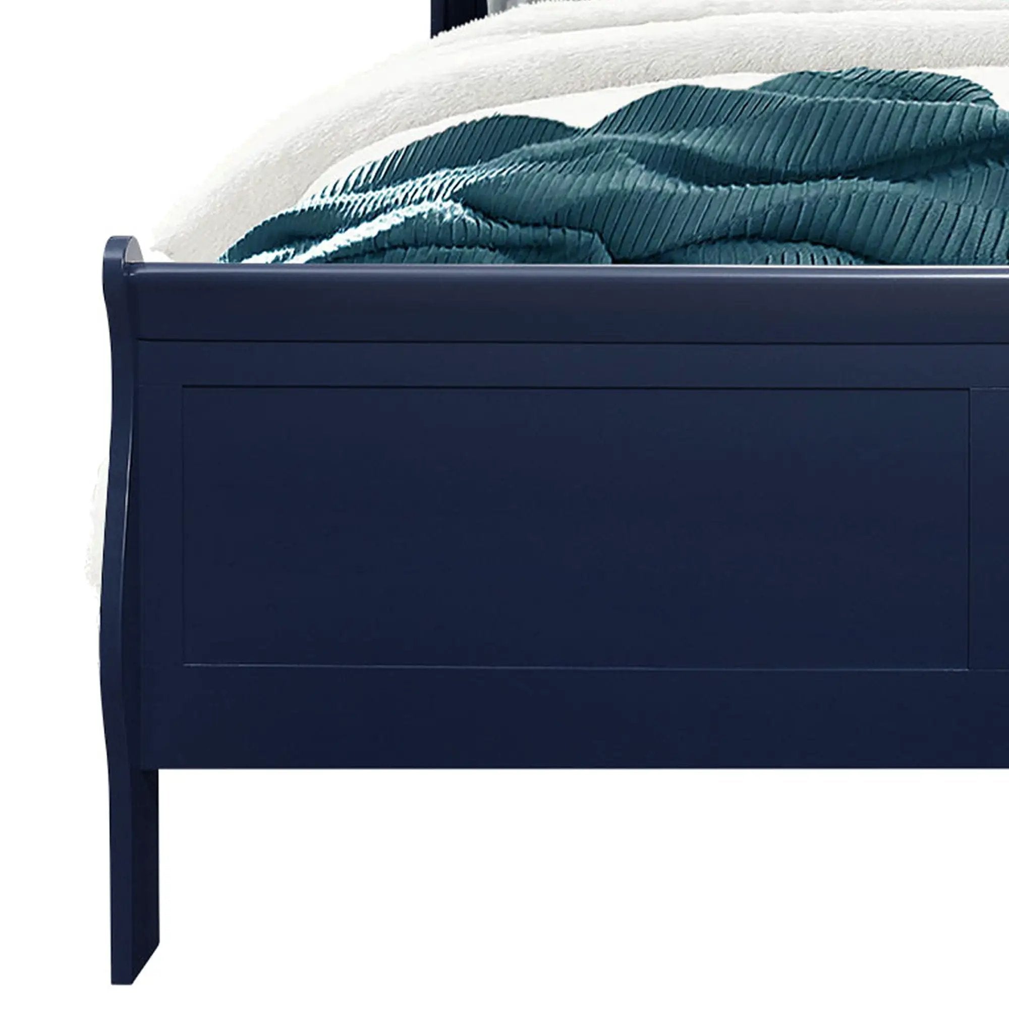 Charlston - Modern Sleigh Design Bed With LED by Unique Piece Furniture