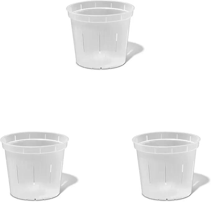 rePotme 4 inch Orchid Pot 3 Pack - Slotted Orchid Pots with Holes for Repotting (Crystal Clear) by GreenHaven Gardens