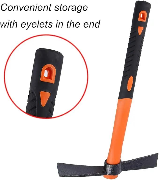 Dual Head Axe Hoe with Heavy Duty Forged Adze and Ergonomic Non-Slip Handle for Gardening, Hunting, Landscaping Outdoor 39mm/15-Inch by GreenHaven Gardens
