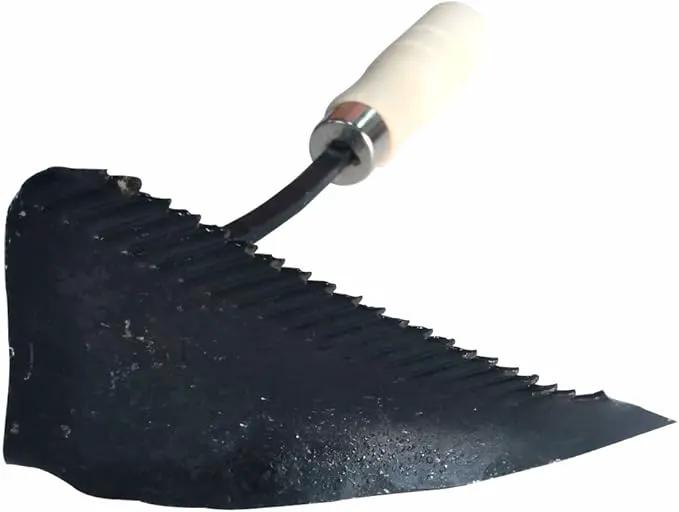 GARASANI Sawtooth Hand Plow Hoe Korean Style Ho-Mi - Best Organic Gardening (Sawtooth) by GreenHaven Gardens