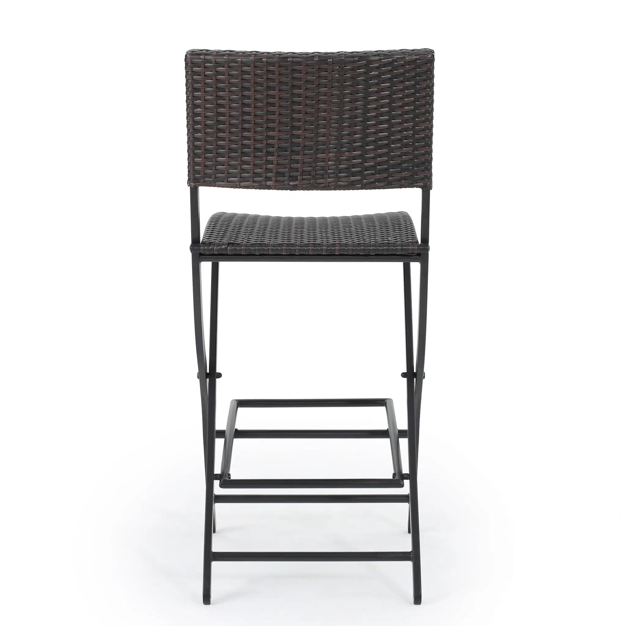 Outdoor Wicker Barstools Faux Rattan Patio Bar Stools - Set of 2 by HouseOfZazla