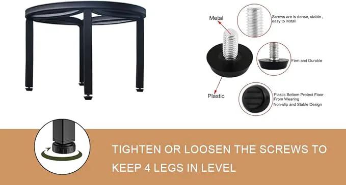 Zhongma Set of 4 Metal Plant Stand for Heavy Potted Plant for Home Indoor and Outdoor, 220 LBS Capacity & Heavy Duty Construction, Sturdy Plant Riser without Installation Required by GreenHaven Gardens
