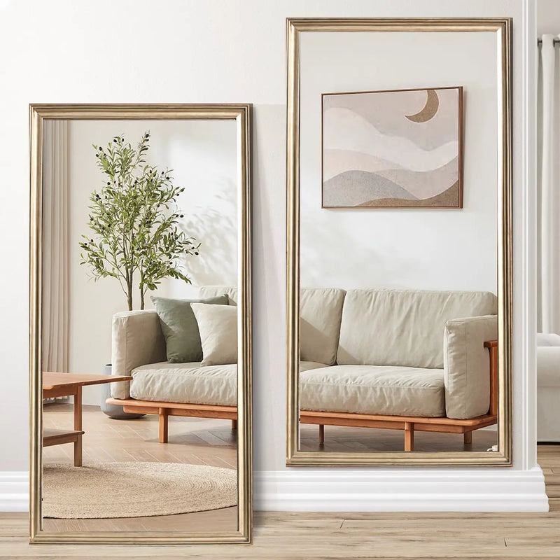 70' x 32' Gold Full Length Floor Mirror with PS Frame by HouseOfZazla