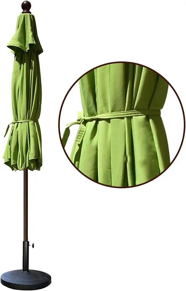 EliteShade USA 10-Year-Non-Fading 9Ft Market Umbrella Patio Umbrella Outdoor Table Umbrella with Ventilation, Macaw Green by GreenHaven Gardens