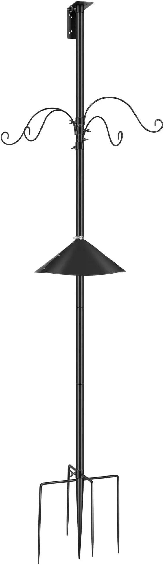 VIVOHOME 106 Inch Bird Feeder Pole, Heavy Duty Adjustable Bird House Stand Pole for Outdoor, Bird House Pole Mount Kit with 5 Prong by GreenHaven Gardens
