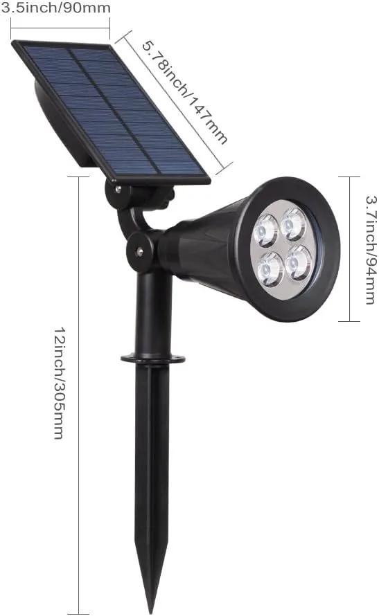 T-SUN Blue Solar Spotlights, Outdoor Waterproof Auto ON/Off Adjustable Garden Pond Lights for Tree, Patio, Yard, Driveway, Stairs, Pool Area by GreenHaven Gardens