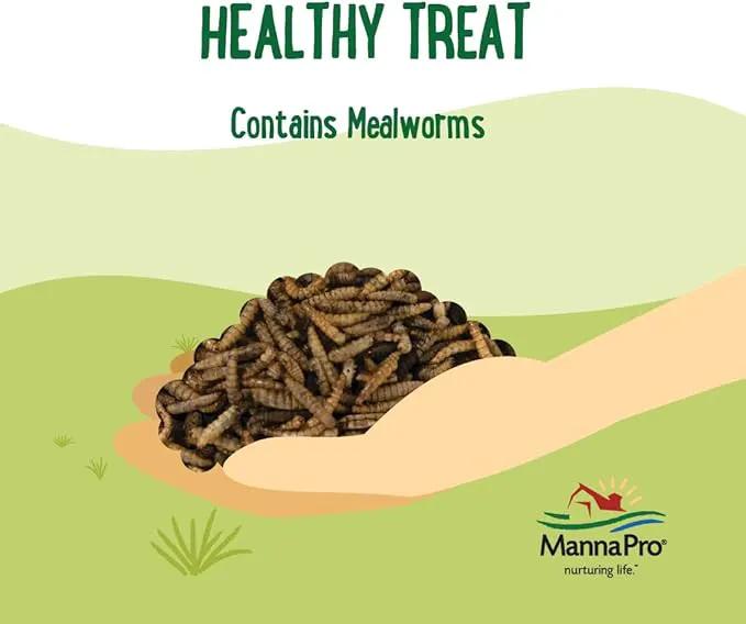 Manna Pro Mealworms Poultry Treat - High Protein, 100% Natural, 10oz by GreenHaven Gardens