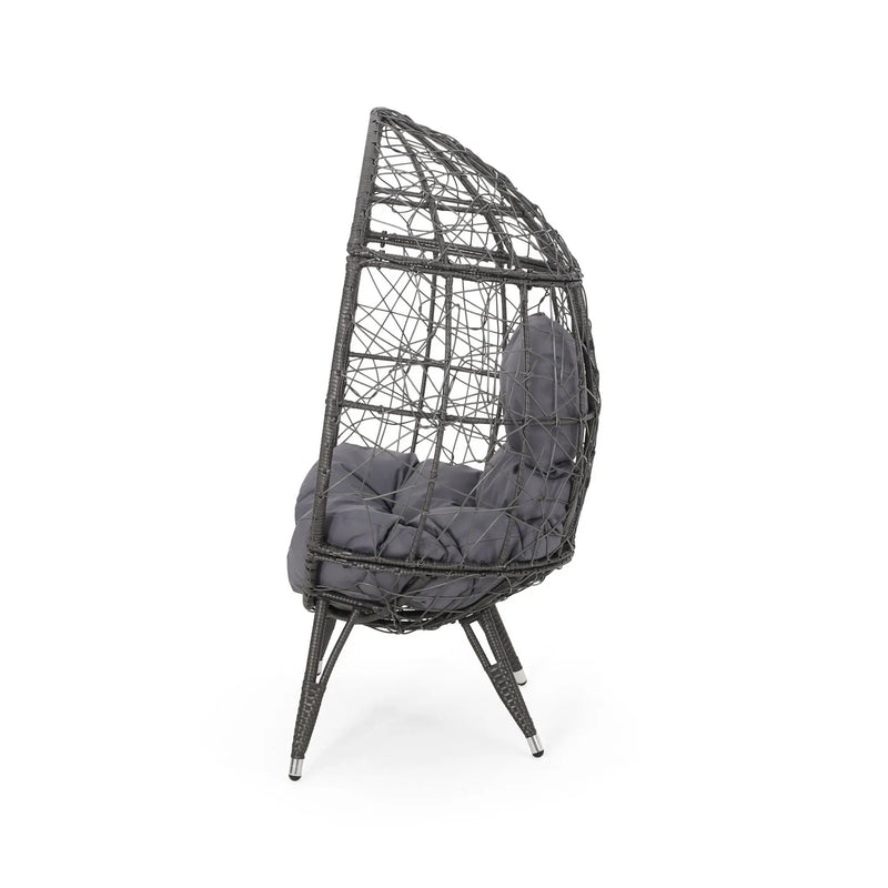 Cosmos - Round Hammered Iron Teardrop Chair by HouseOfZazla