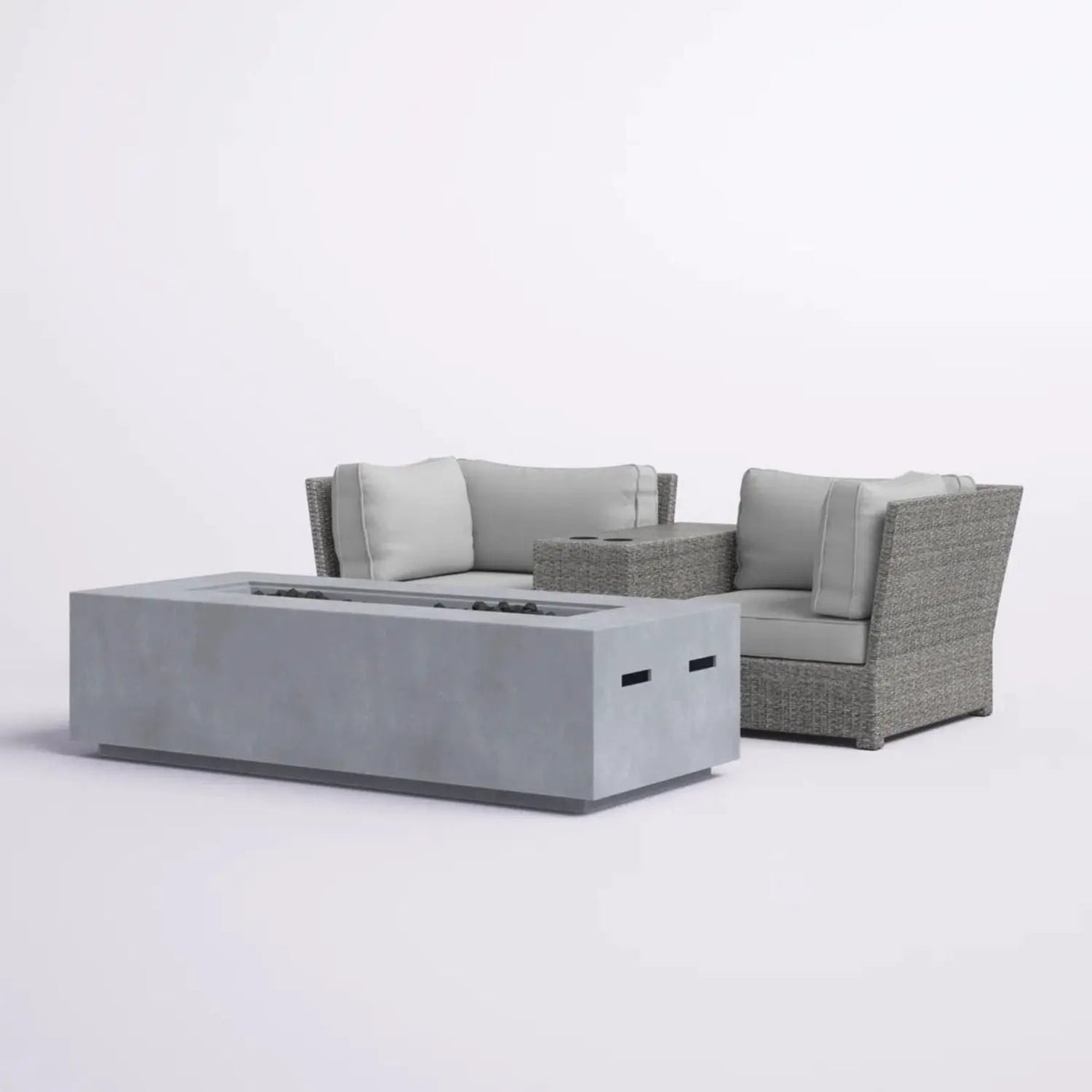 Outdoor Elegance Conversation Set With Fire Pit by HouseOfZazla