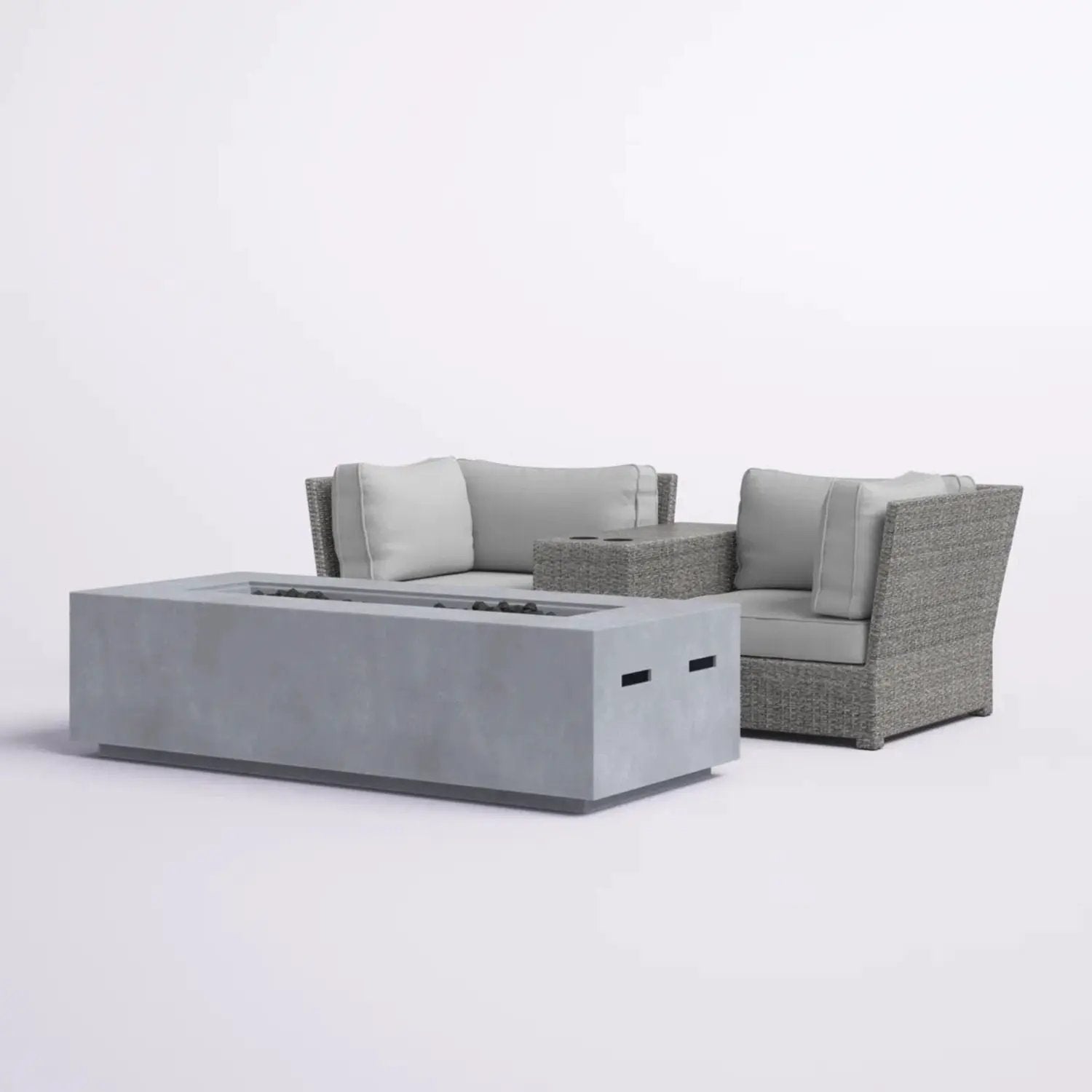 Outdoor Elegance Conversation Set With Fire Pit by HouseOfZazla