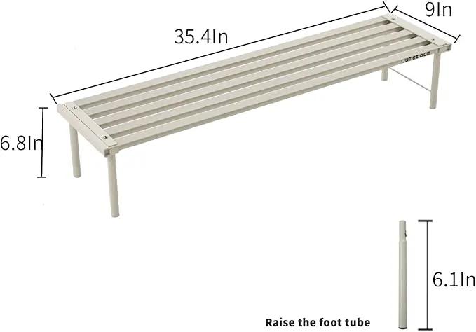 Metal Plant Stand, Rust-proof Aluminum Flower Pot Stand, Plants Display Stands Decoration Racks for Living Room Balconies and Gardens (90 White) by GreenHaven Gardens