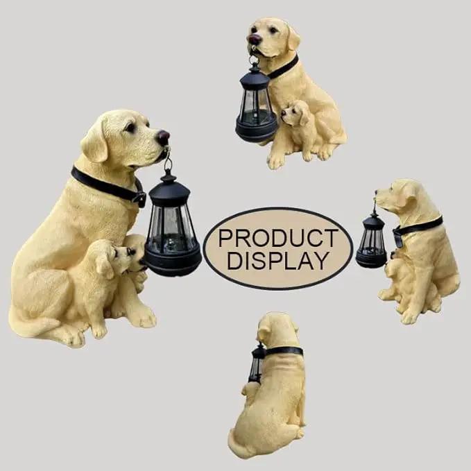 NASKY The Resin Handicraft Solar - Powered Hanging Lamp in The Shape of A Simulated Puppy of The Courtyard is Suitable for Places Such As Courtyards, Gardens and Balconies (Labrador) by GreenHaven Gardens