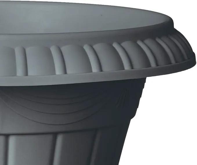 PL20GY Classic Traditional Plastic Urn Planter Indoor/Outdoor, 10" x 12", Gray by GreenHaven Gardens