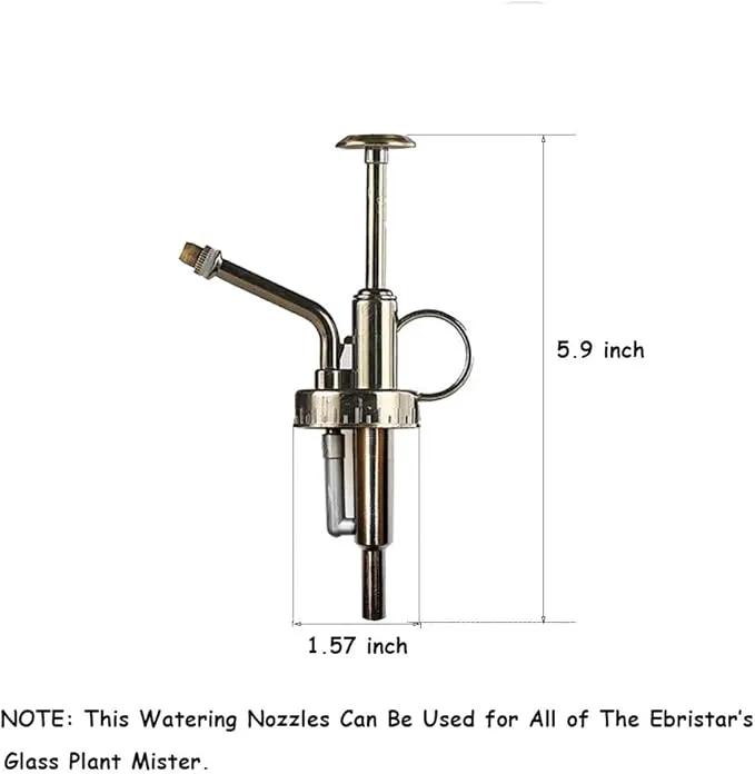 Sprayers Watering Nozzles, Plastic Bronze Top Pump, Replacement for Glass Plant Mister Spray Bottle by GreenHaven Gardens