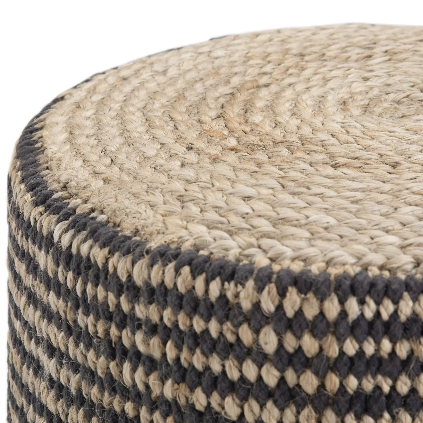 Larissa - Handcrafted Round Braided Pouf by Unique Piece Furniture