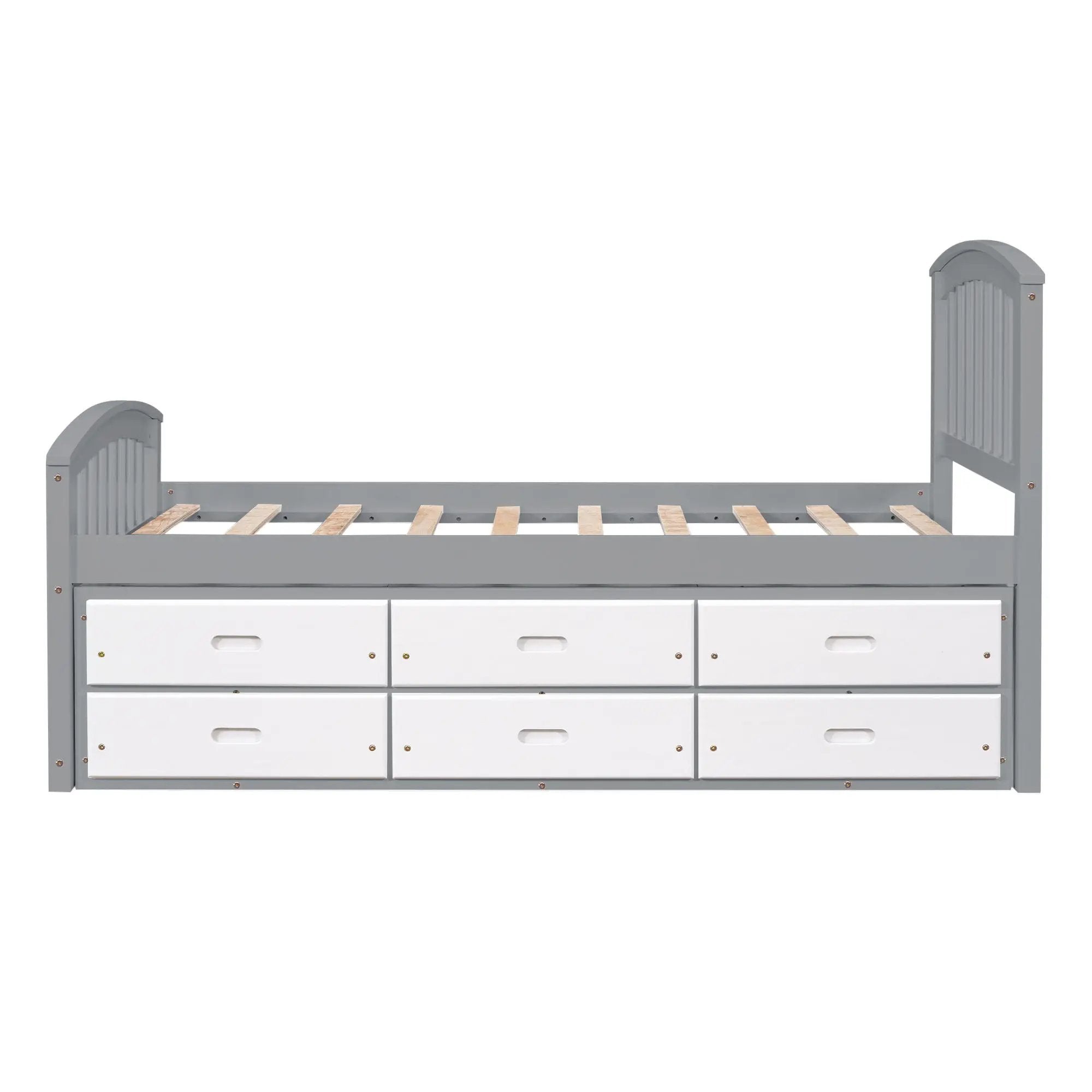 Platform Storage Bed Solid Wood Bed With 6 Drawers by Unique Piece Furniture