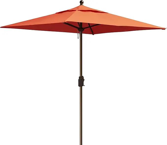 EliteShade USA 10-Year-Non-Fading 6x6Ft Square Market Umbrella Patio Outdoor Table Umbrella with Ventilation, Rust by GreenHaven Gardens