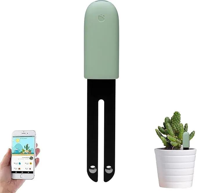 Soil Moisture Meter 4 in 1 for HHCC, Plant Water Monitor, Automatically detects Moisture/Temperature/Light/Fertility, Can Connect to Mobile Phone via Bluetooth, Plants Sensor for Indoor (Green - 1pcs) by GreenHaven Gardens