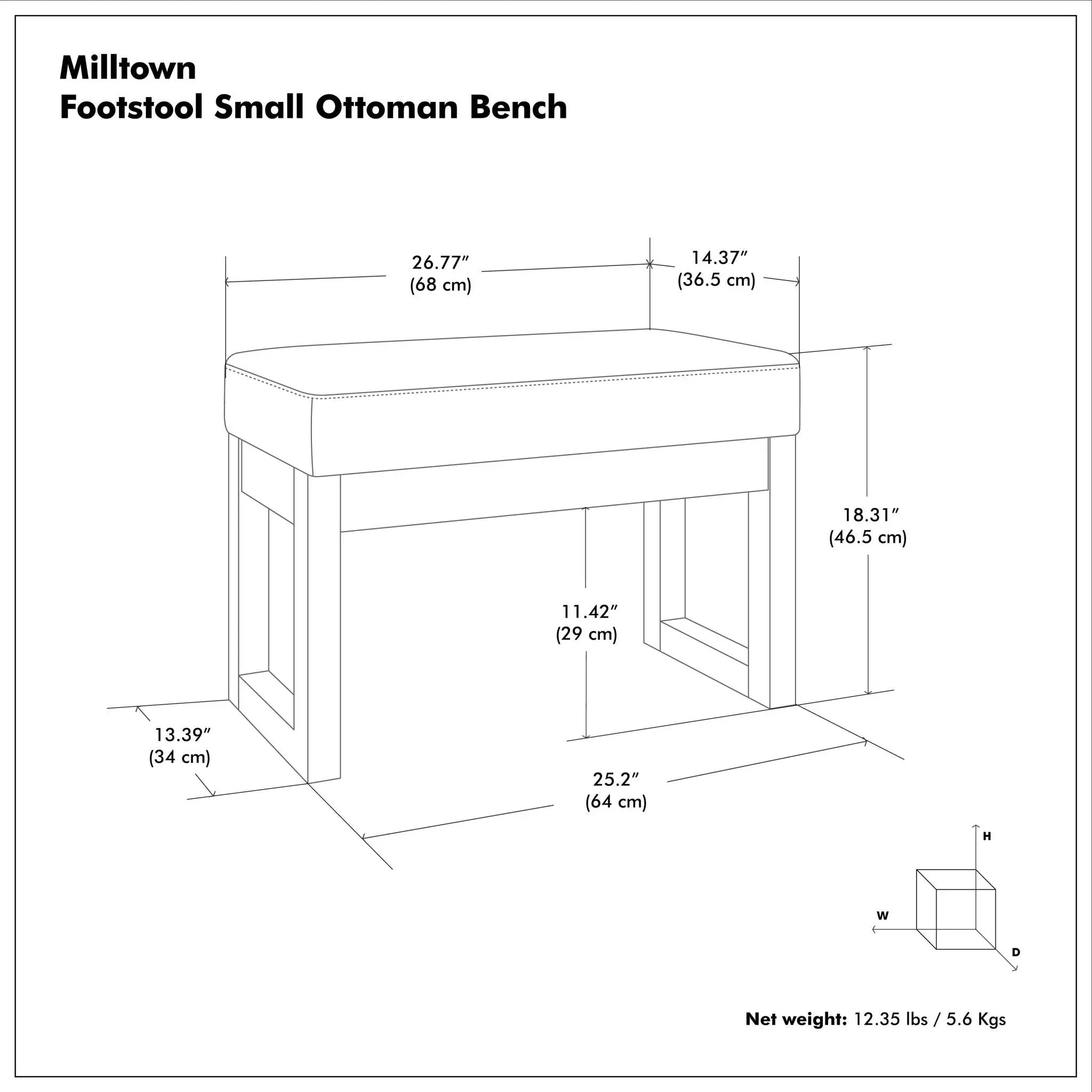 Milltown - Upholstered Ottoman Bench by HouseOfZazla