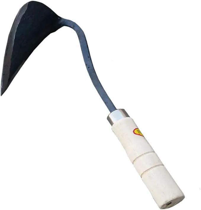 HANSHIN Premium Forged Gardening Hand Plow Hoe, Korean Daejanggan Style Ho-Mi(Weeding Sickle) for EZ Digger Tools, 1 Pack by GreenHaven Gardens
