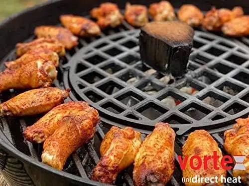 Vortex Small (in) Direct Cooking Charcoal Grill BBQ Accessory Cone 18.5 22.5 for Weber Smokey Mountain WSM Small - Stainless - Original - USA Made -Genuine SM Size by GreenHaven Gardens