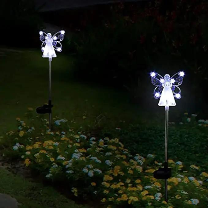 YWBL-WH 2PCS Angel Solar Lights LED Solar Garden Stake Lights Outdoor Garden Eternal Light Angel Decoration () by GreenHaven Gardens