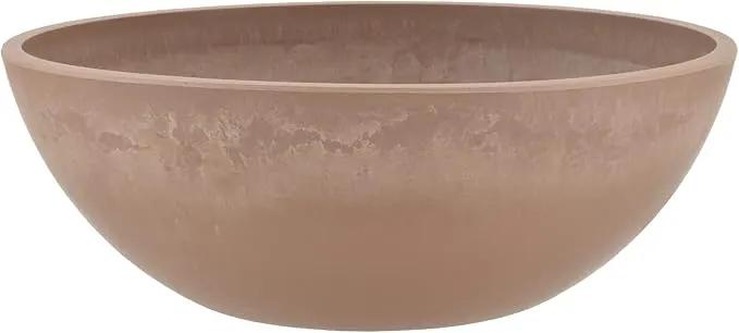 PSW Pot M25TP Collection Shallow Garden Bowl Low Planter for Succulents, Bonsai, Fairy Gardens, Herbs, 10-inch, Taupe