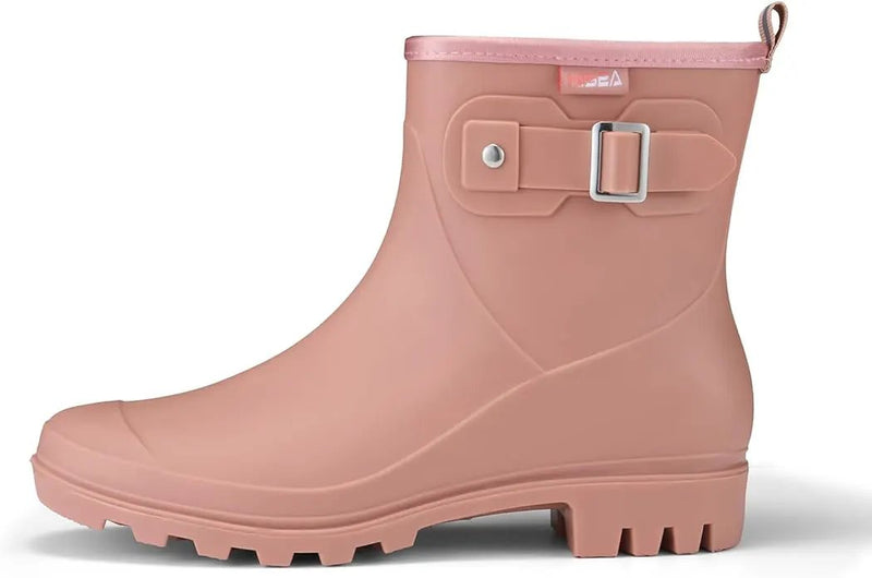 HISEA Women's Ankle Rain Boots Waterproof, Fashion Short Garden Shoes Anti-slip for Women with Comfortable Insole by GreenHaven Gardens
