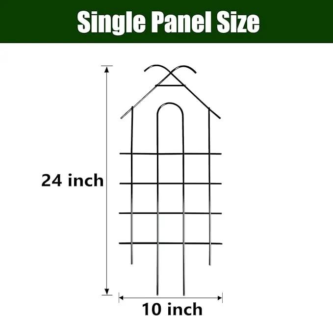 ARIFARO 24'' Metal Garden Trellis for Climbing Plants, Indoor/Outdoor Sturdy Plant Trellis for Potted Plants,House Plants, Climbing Vines, Pack of 4, Black by GreenHaven Gardens