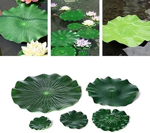 Garneck 10pcs Pool Lotus Leaves Artificial Floating Foam Lotus Leaves Lily Pads Fake Foliage Decoration for Pond Pool Aquarium Fish Artificial Leaf Tank Foam by GreenHaven Gardens