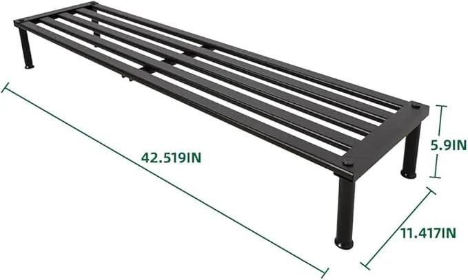 Metal Plant Stand, Rust-proof Aluminum Display Rack, Plants Display Stands Decoration Racks for Living Room Garden Balcony Patio (Ebony, 41.3Inch Low Leg) by GreenHaven Gardens
