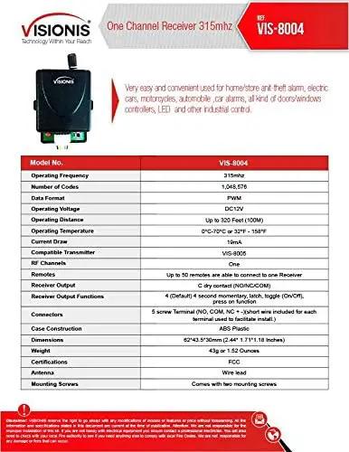 Visionis FPC-5019 One Door Access Control Inswinging Door 1200lbs Electromagnetic Lock Kit with Wireless Receiver and Remote Magnetic Lock System by GreenHaven Gardens