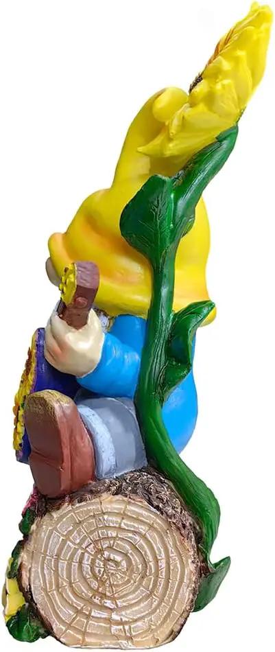 Spring & Summer-Themed Garden Statues – Adorable Outdoor Decor for Lawn, Patio & Porch (Bloom with Joy Sunflower Gnome 10" Garden Statue Figurine with Guitar, Spring and Summer Home Decoration) by GreenHaven Gardens