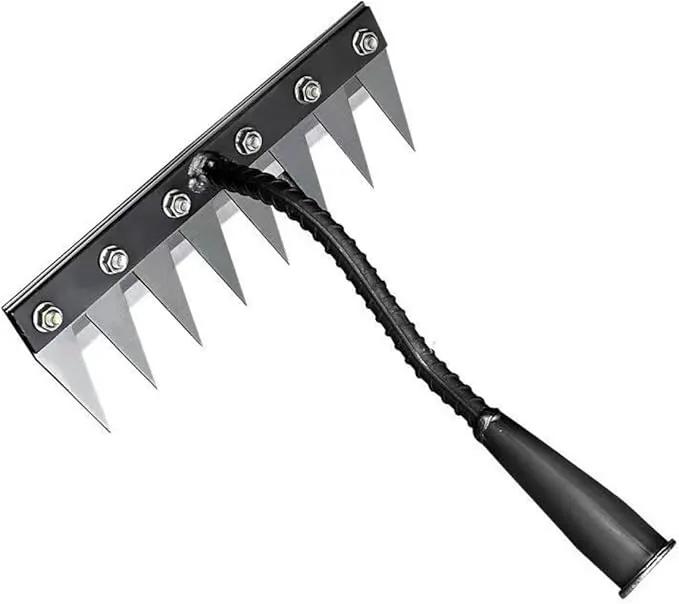 Gardening Hand Weeder Puller Tool, Manual Weeder with Detachable Blade Weeder Puller Tool,High-Carbon Steel Weed Removal Tool for Farm Lawn Garden, 5/6/7/8 Teeth Sizes (8 Teeth) by GreenHaven Gardens
