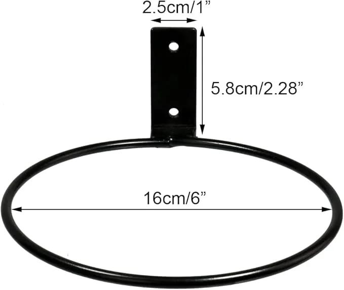 4 Pack 6in Flower Pot Holder Ring Wall Mounted Metal Planter Hooks Hangers Wall Bracket Wall Planter Hook (4, 6") by GreenHaven Gardens