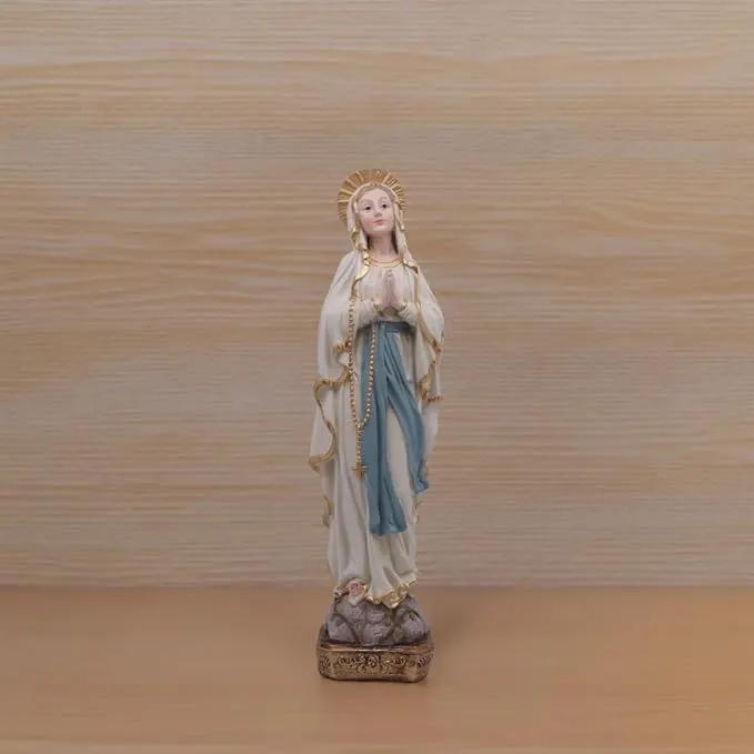 MeritMode 15" H Virgin Mary Praying Statue - Lourdes Catholic Collectible Figurine, Blessed Mother Figurine, Ideal Religious Gift for Home Décor & Outdoor Garden Decorations by GreenHaven Gardens
