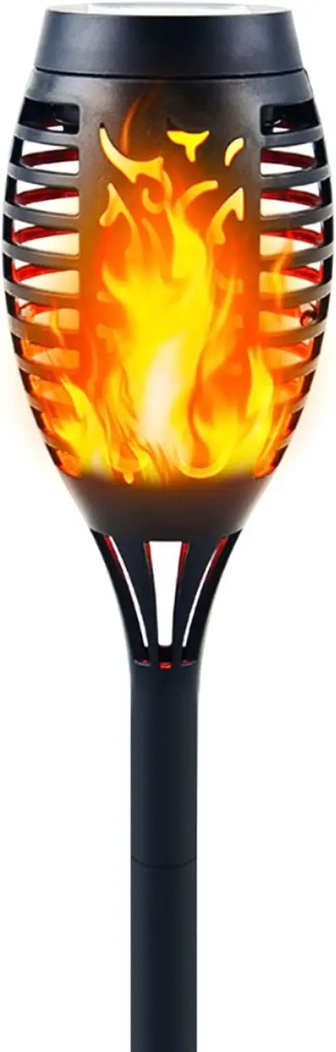 Solar Torch Light with Flickering Flame, Waterproof Solar Lights Outdoor Decorative, Solar Powered Christmas Decoration (1 Pack) by GreenHaven Gardens