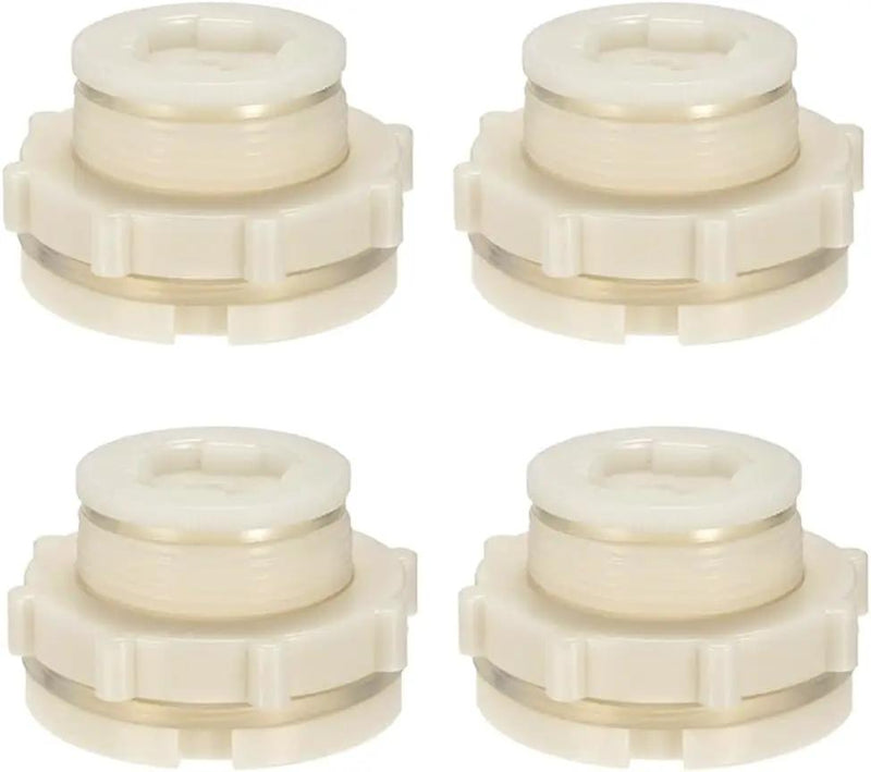 1.25 Female ABS Bulkhead Fitting, Plastic Water Tank Connector Adapter Fitting with Plugs for Outdoor rain Barrel Garden Hose Adapter Spigot kit Water Tank Gallon Drain Bucket(Set of 4) by GreenHaven Gardens