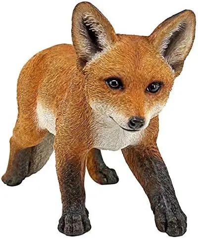 Design Toscano Cavorting Carmine Baby Red Fox Statue by GreenHaven Gardens