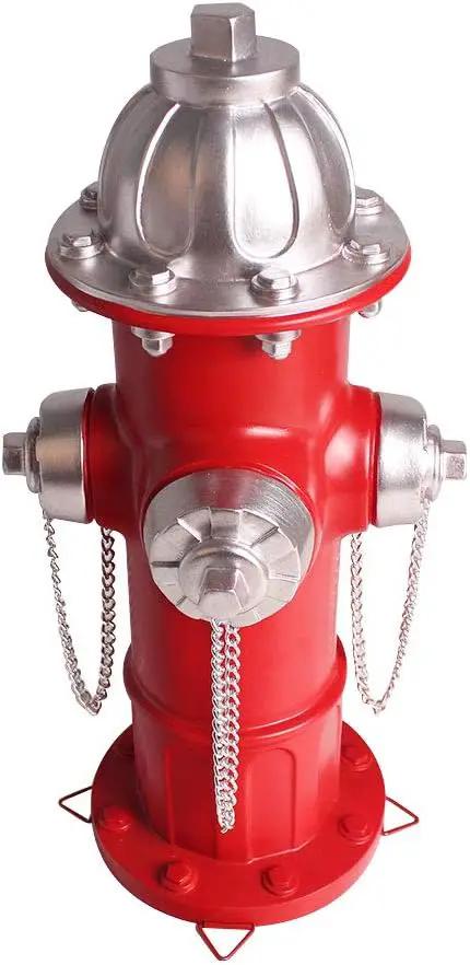 Fake Fire Hydrant for Dogs to Peed on, Dog Fire Hydrant Pee Post, 14.5" Backyard Decor Outdoor Statues Firefighter Gifts for Men (14.5") by GreenHaven Gardens