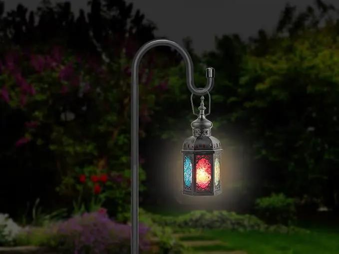 Kingsyard Adjustable Shepherd Hooks for Outdoor - 44 INCH Heavy Duty Bird Feeder Pole with 5 Prong Base, Hummingbird Feeder Stand, Garden Plant Baskets, Weddings Decor, Solar Light Lanterns by GreenHaven Gardens