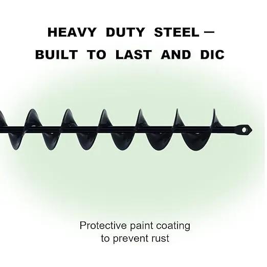 32" x 2" Extended Length Auger Drill Bit for Planting Bulb & Bedding Plant Auger, Garden Plant Auger, No Need to Squat Post Hole Digger for 3/8" Hex Drive Drill, Earth Auger Bulb Planter Tool
