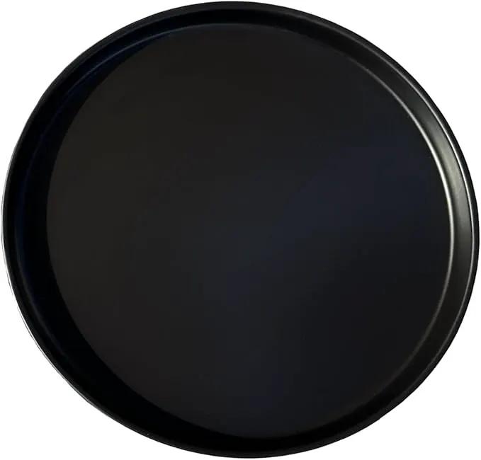 2 Pack Ceramic Plant Saucer Pot Tray 6 Inch, Planter Saucers 4 5 6 7 8 9 10 11 12 13 Inch for Indoors Outdoor, Durable Sturdy Flower Drainage drip Water Tray for Glazed Pots Base (6.4 Inch-Black) by GreenHaven Gardens