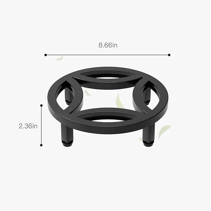 Zhongma 2 Pack 8.7" Sturdy Potted Plant Stand Flower Pot Holder Heavy Duty Construction, Low Plant Stand for Home Indoor and Outdoor, Sturdy plant riser and saucer without Installation Required by GreenHaven Gardens