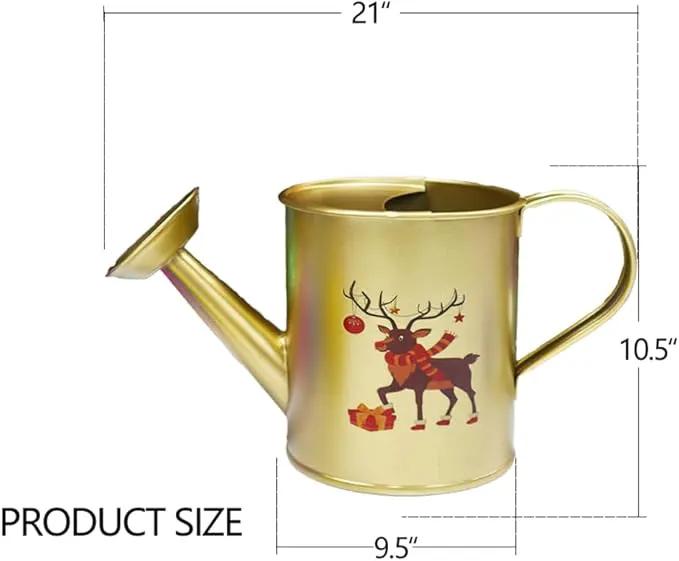 Metal Small Watering Can for Outdoor and Indoor Plants, Watering Can Decor, 500ML (Small Gold) by GreenHaven Gardens