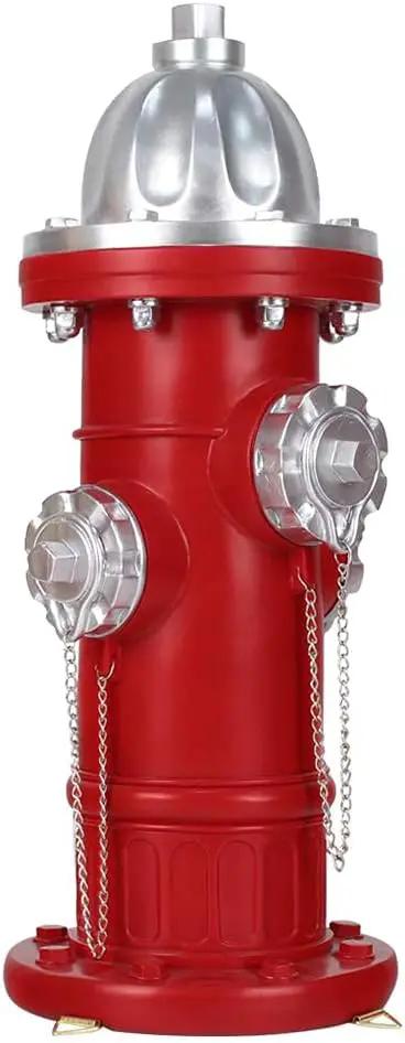 Fake Fire Hydrant for Dogs to Peed on, Dog Fire Hydrant Pee Post, 17.5" Backyard Decor Outdoor Statues Firefighter Gifts for Men (17.5") by GreenHaven Gardens