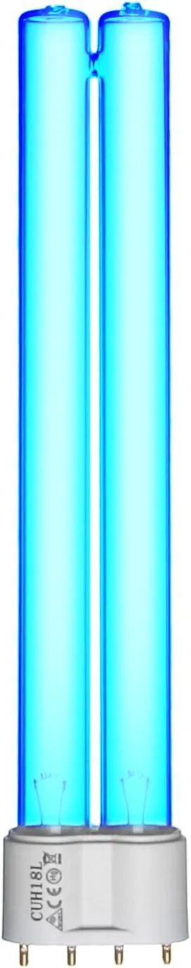 2 Pack 18 Watts UV Light Bulb Replacement UV Light for Pond Clarifier for Outdoor Ponds 4-Pin Base by GreenHaven Gardens